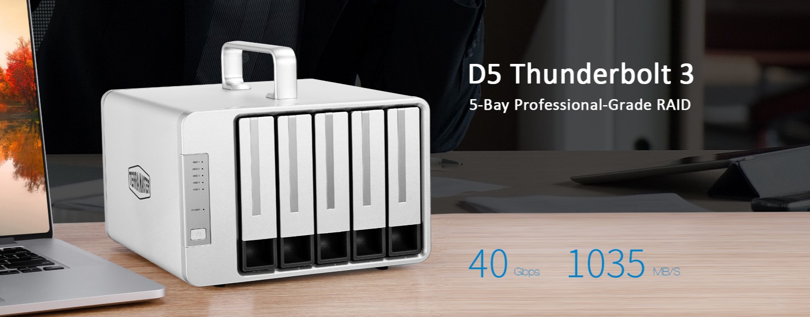 Thiết bị lưu trữ mạng DAS TerraMaster D5-Thunderbolt 3